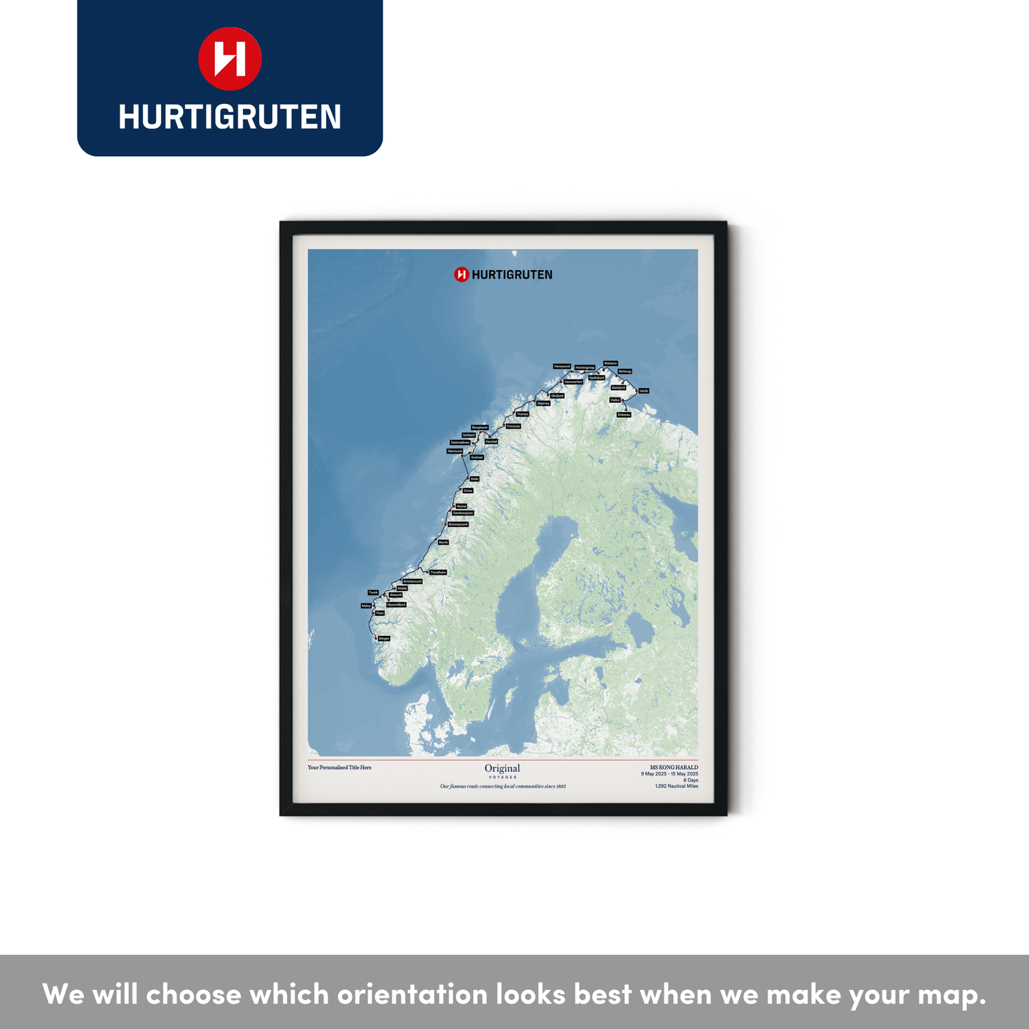Hurtigruten Cruise Map