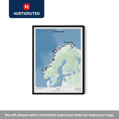 Hurtigruten Cruise Map