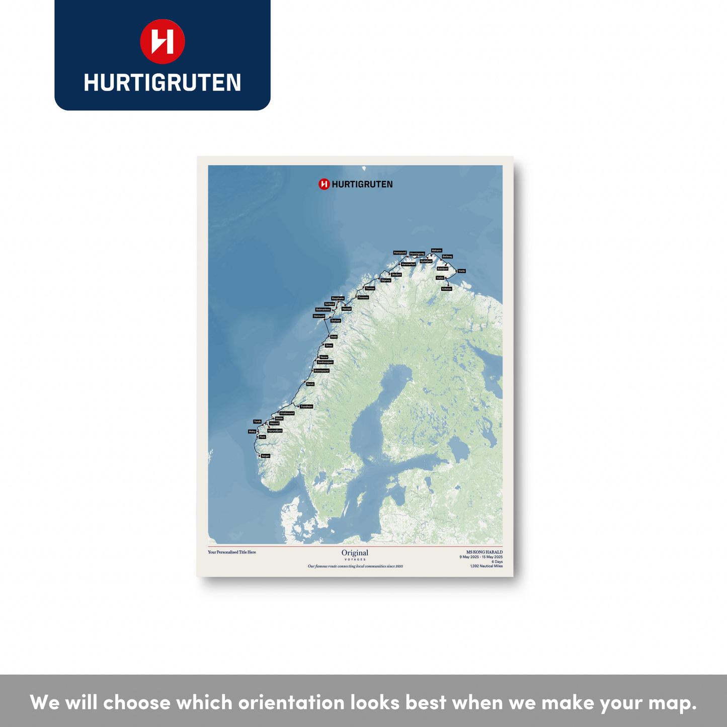 Hurtigruten Cruise Map