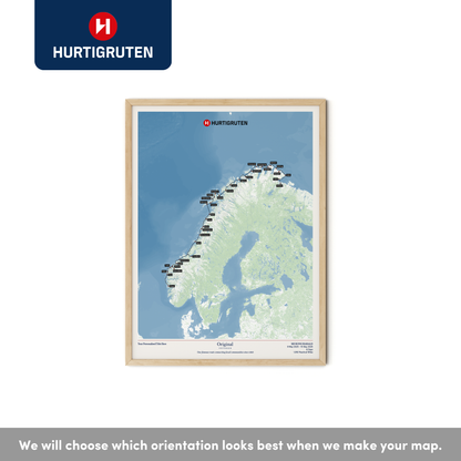 Hurtigruten Cruise Map