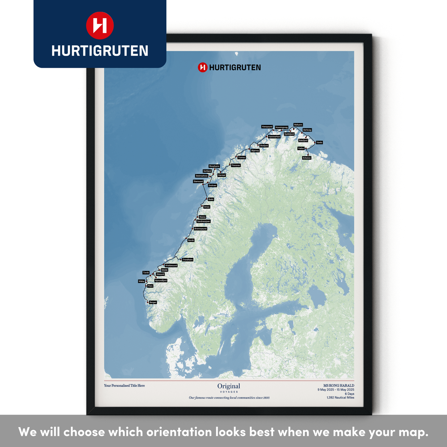 Hurtigruten Cruise Map