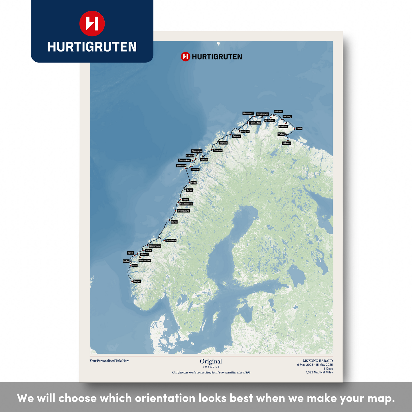 Hurtigruten Cruise Map