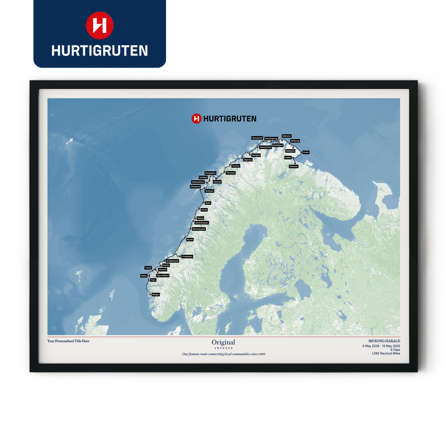 Hurtigruten Cruise Map