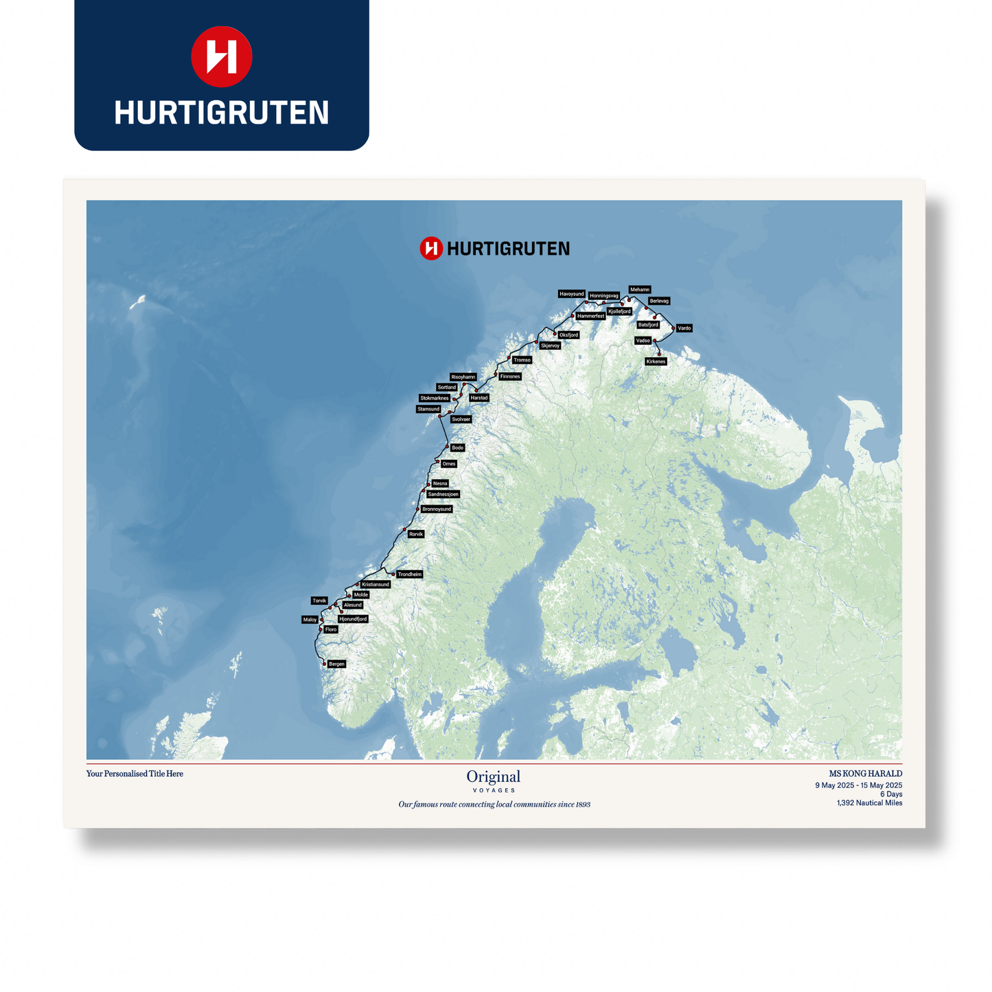 Hurtigruten Cruise Map