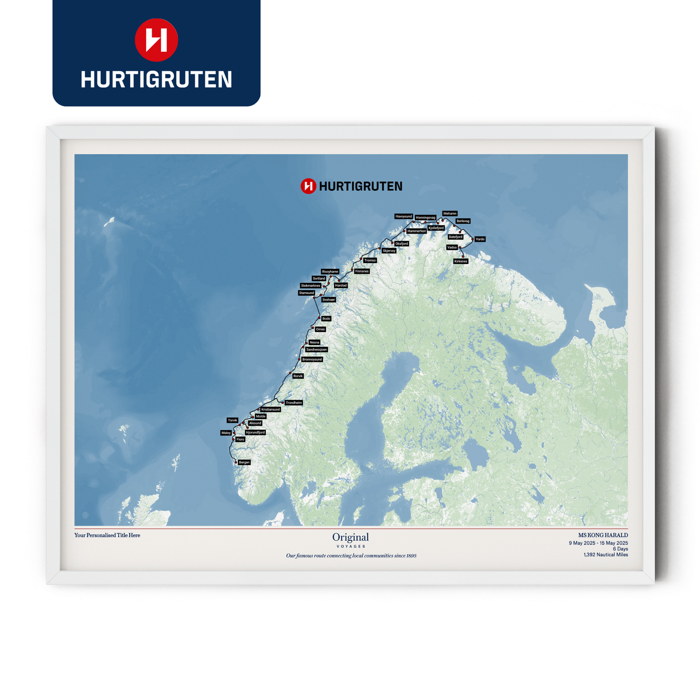 Hurtigruten Cruise Map
