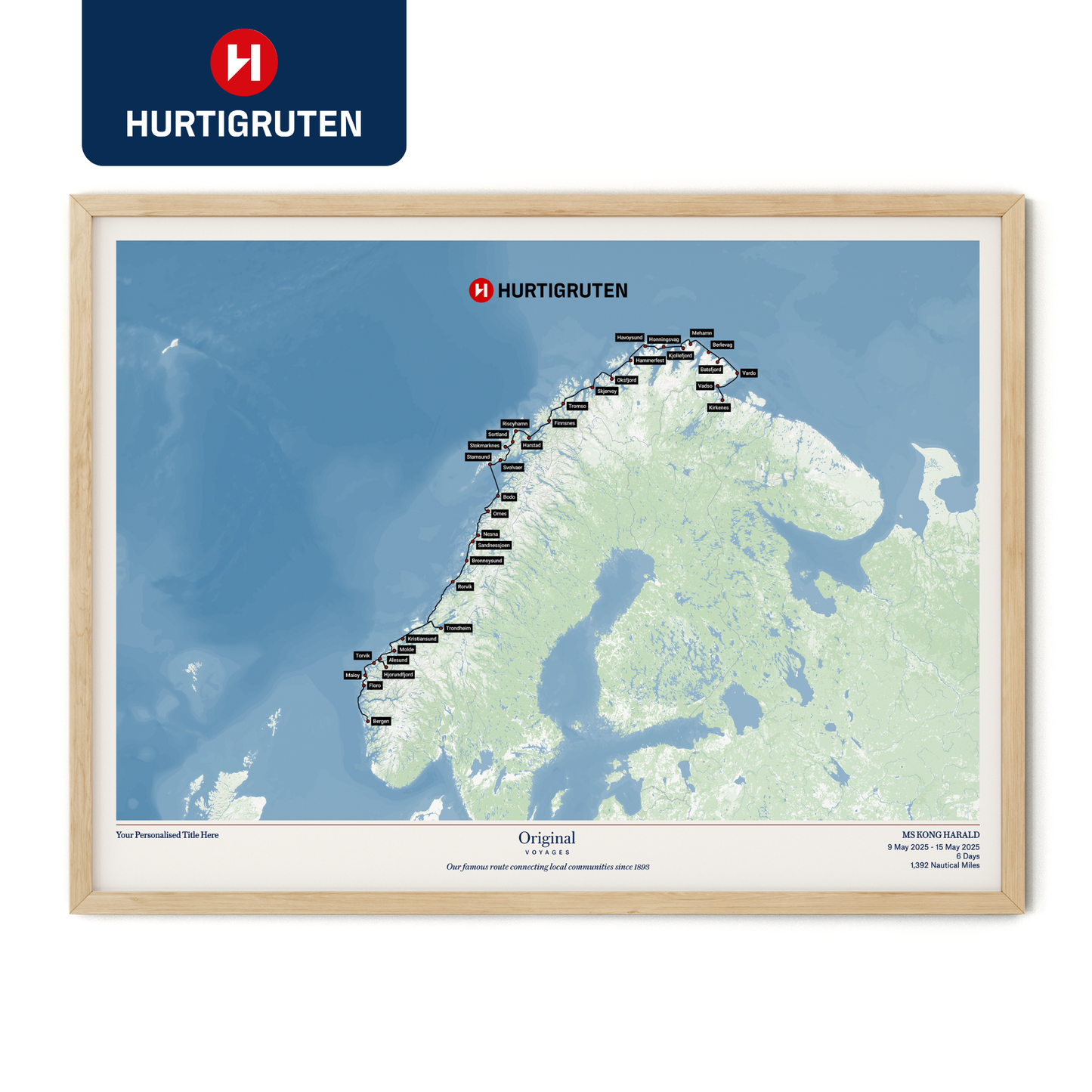 Hurtigruten Cruise Map