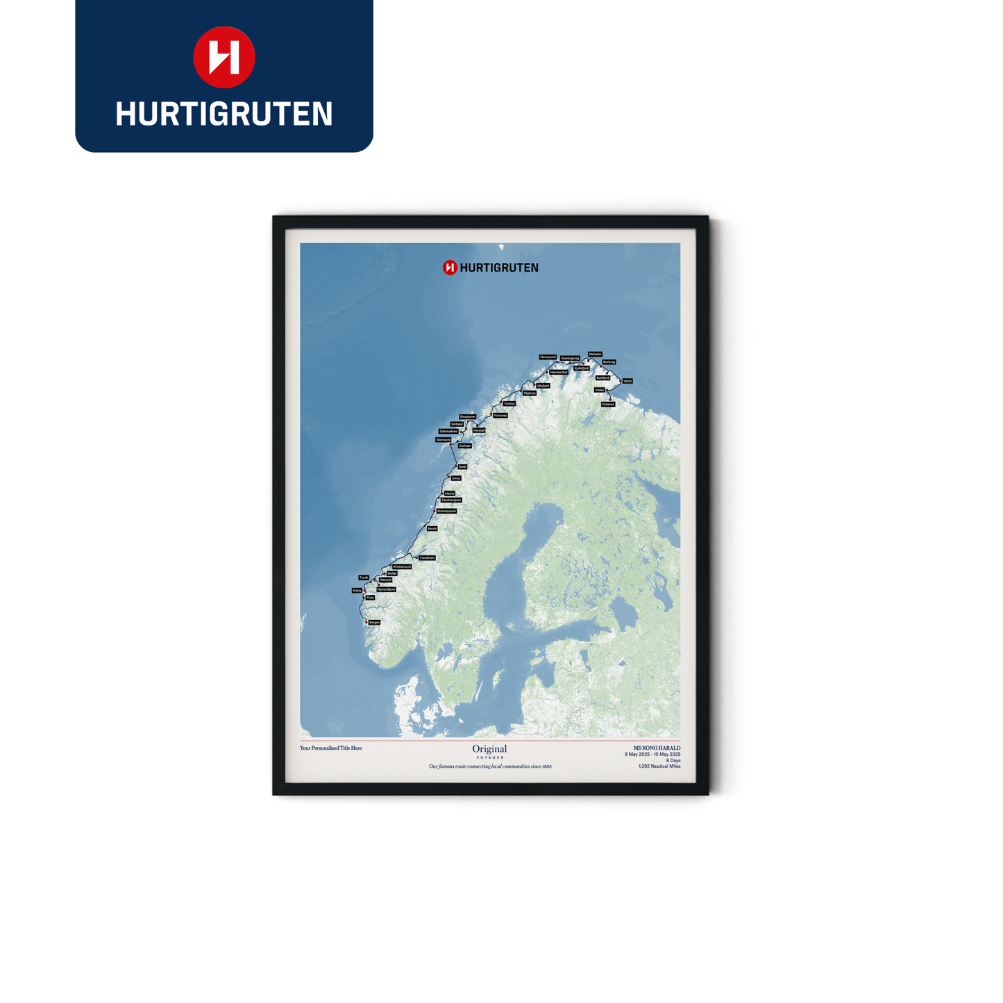 Hurtigruten Cruise Map
