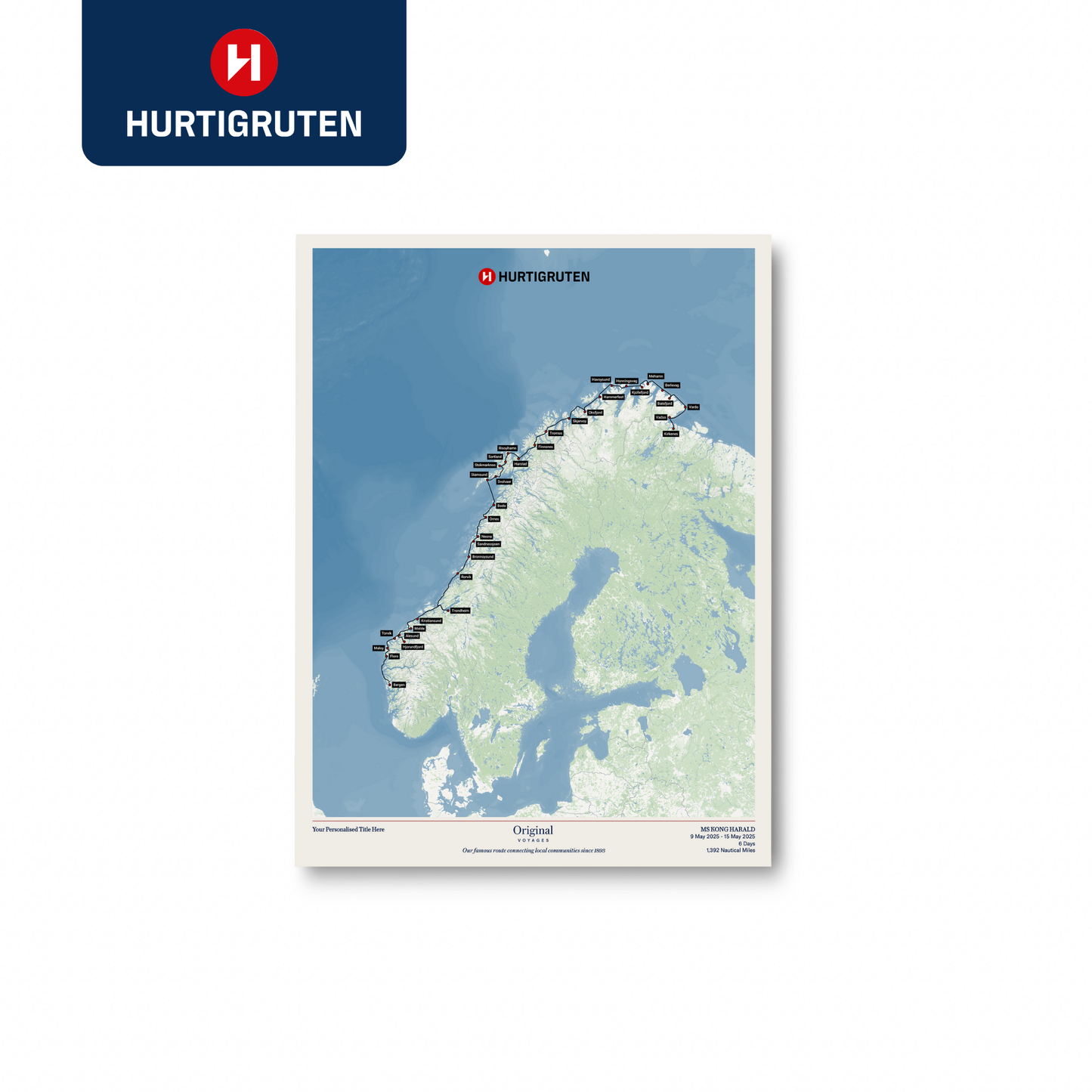 Hurtigruten Cruise Map