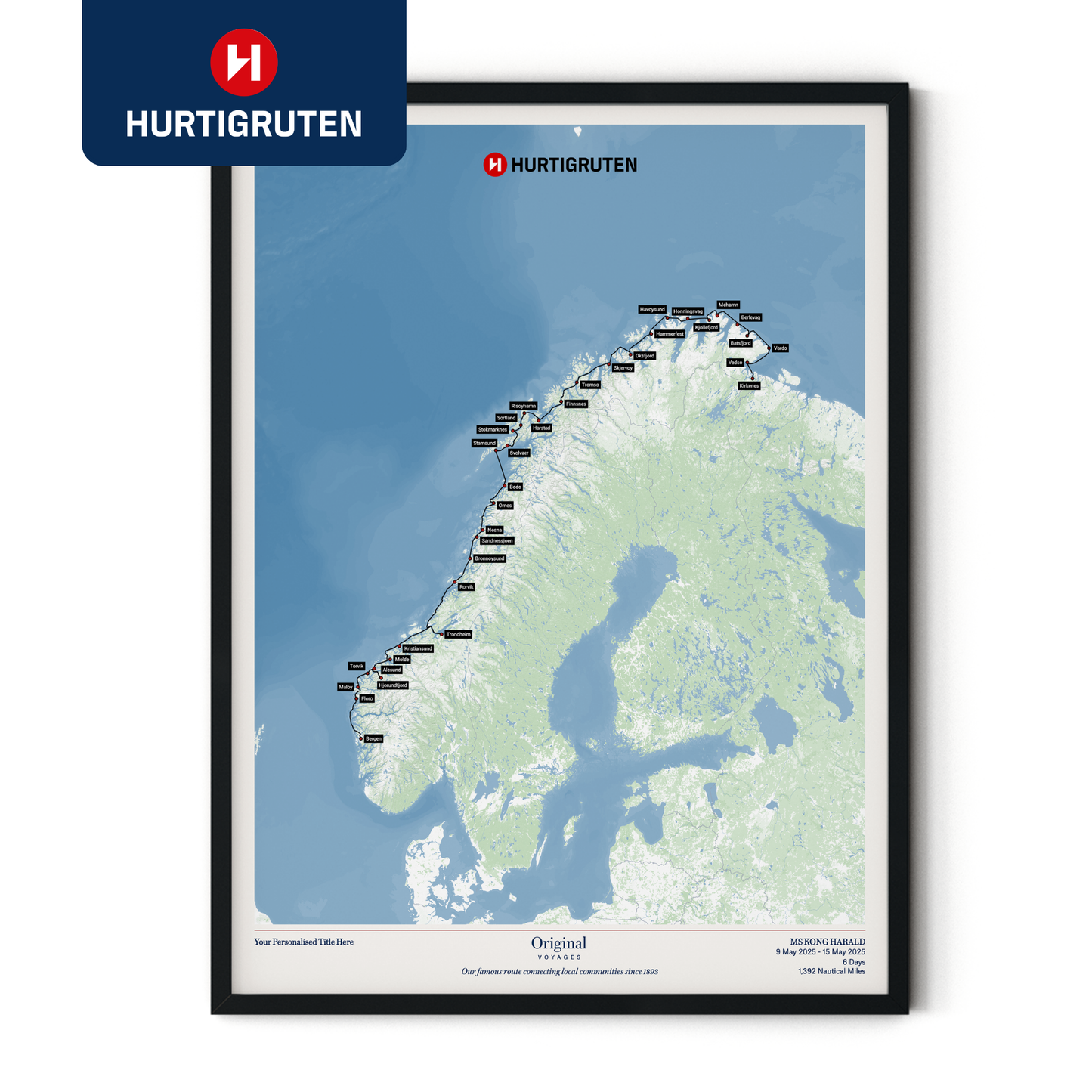 Hurtigruten Cruise Map