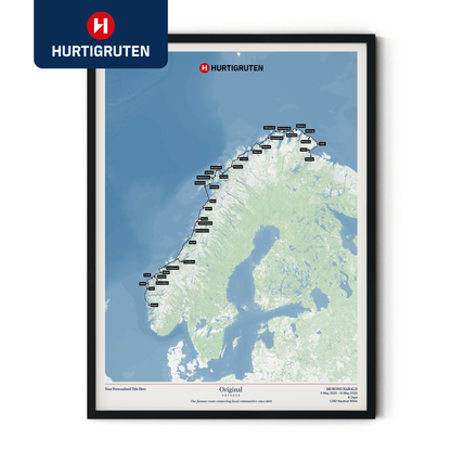 Hurtigruten Cruise Map