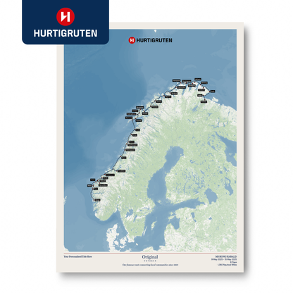 Hurtigruten Cruise Map