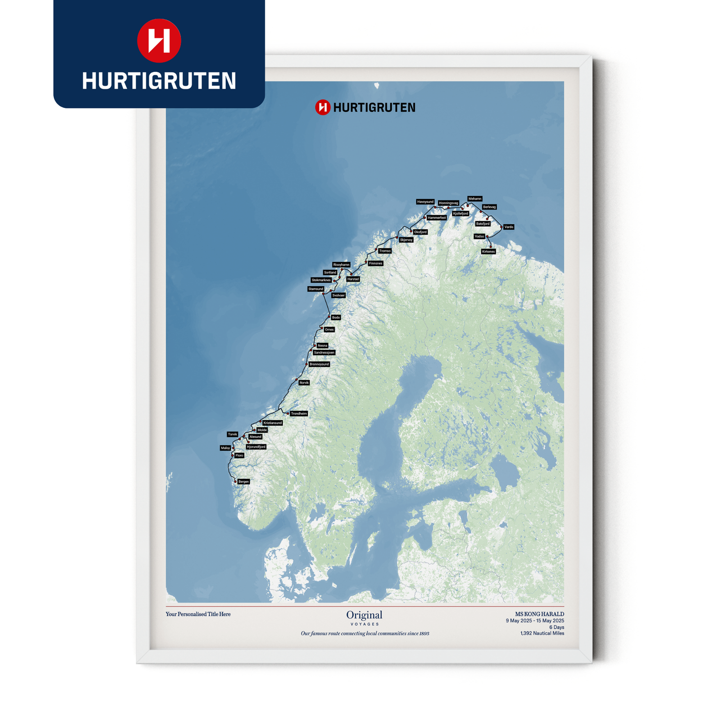 Hurtigruten Cruise Map