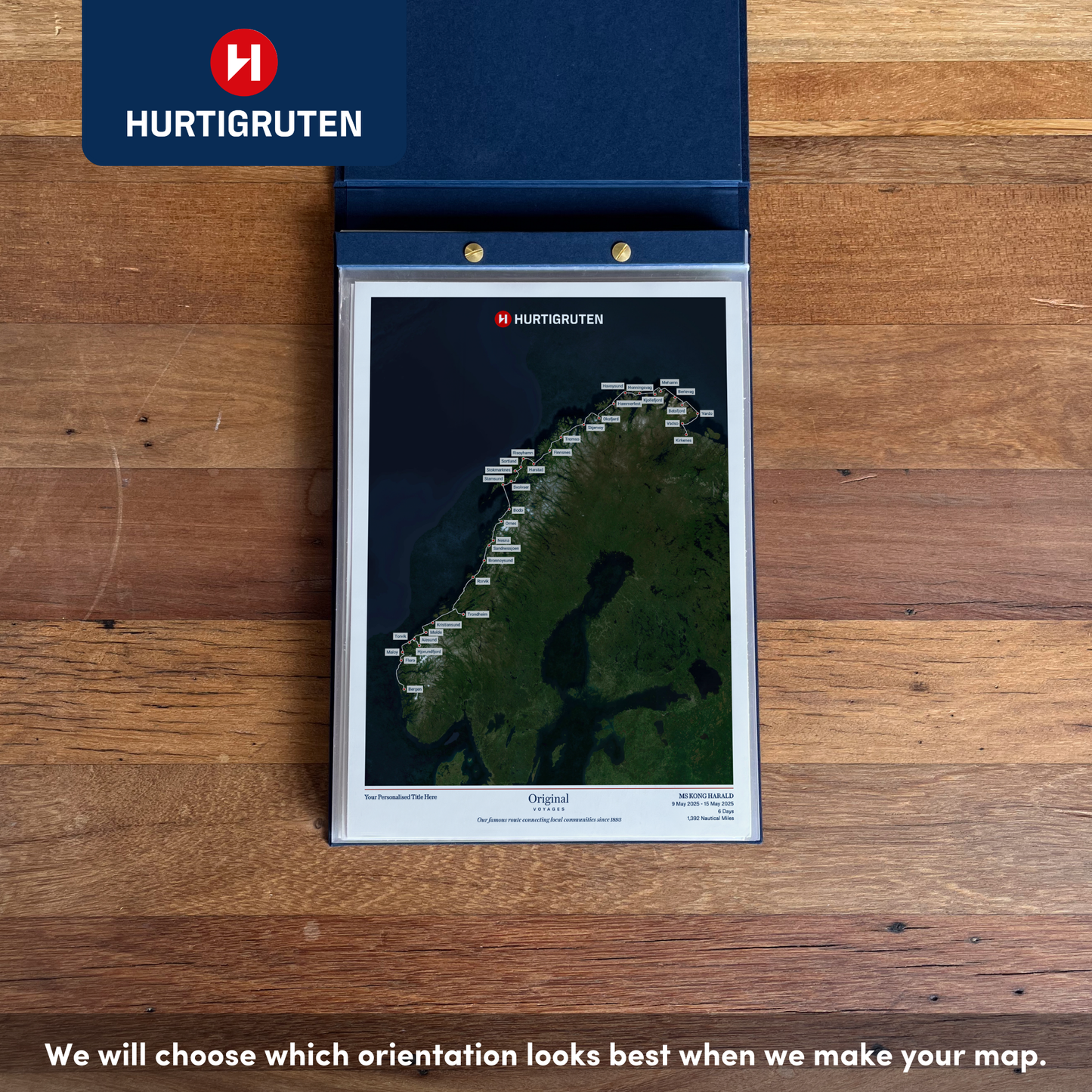 Hurtigruten Cruise Map - Satellite