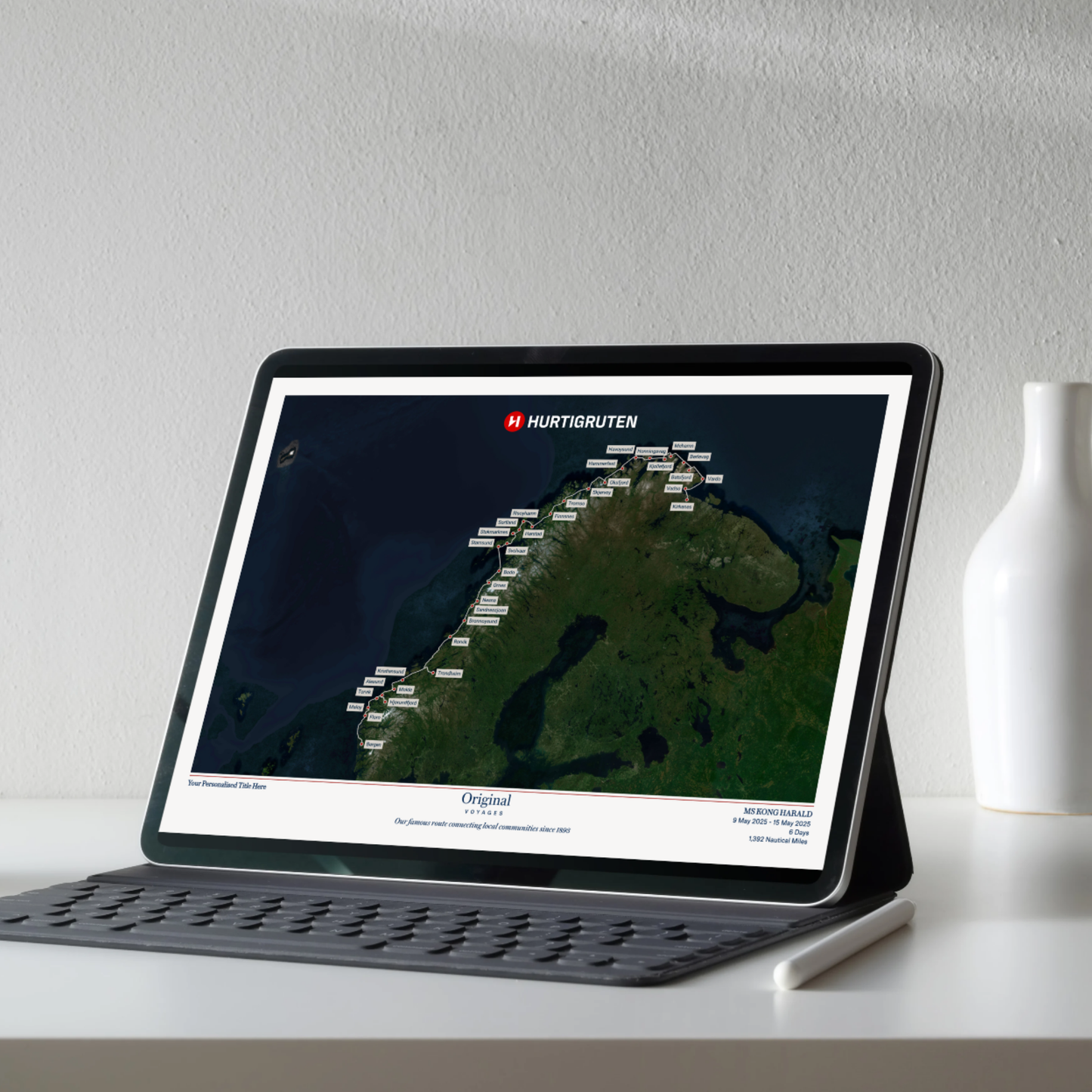 Hurtigruten Digital Cruise Map - Satellite