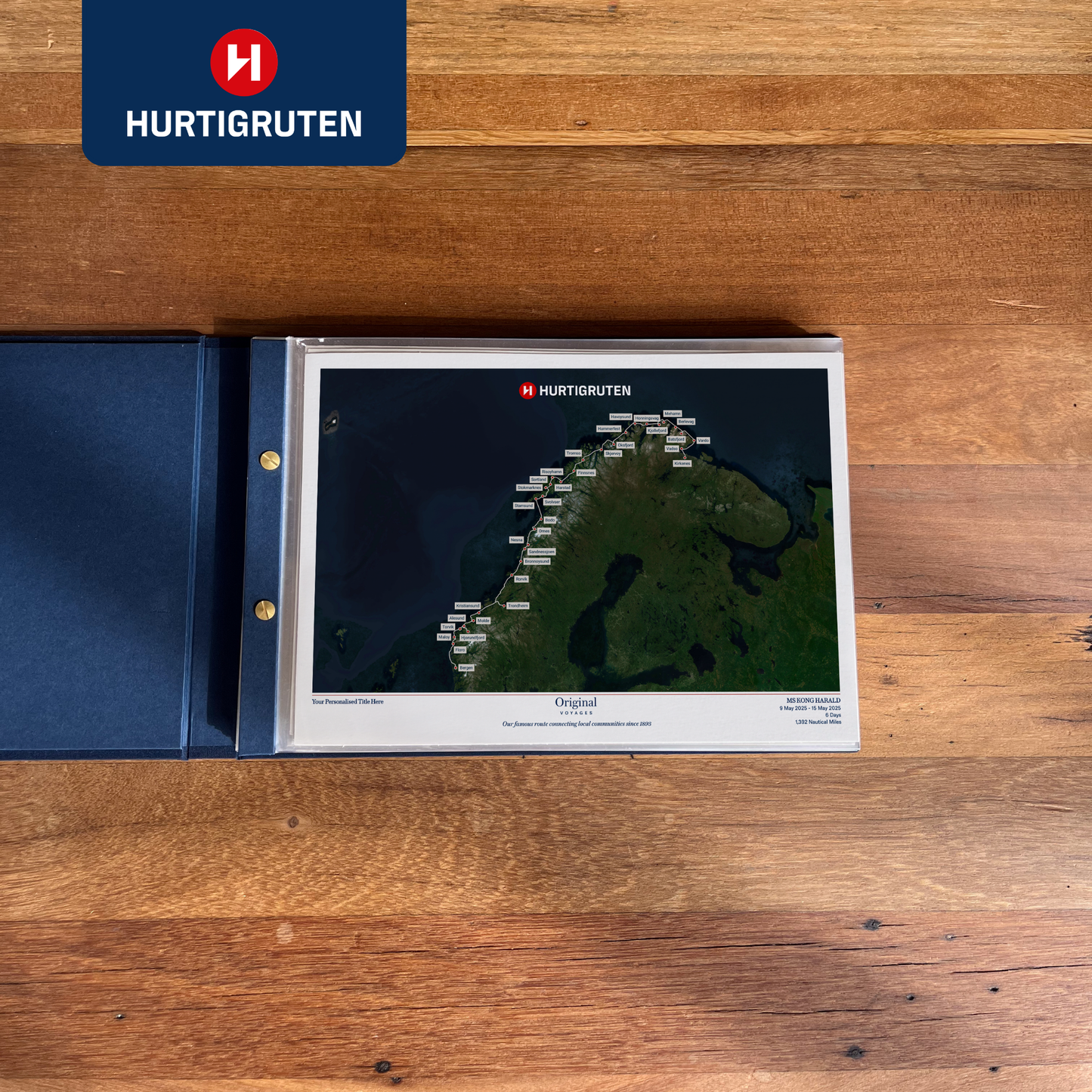 Hurtigruten Cruise Map - Satellite