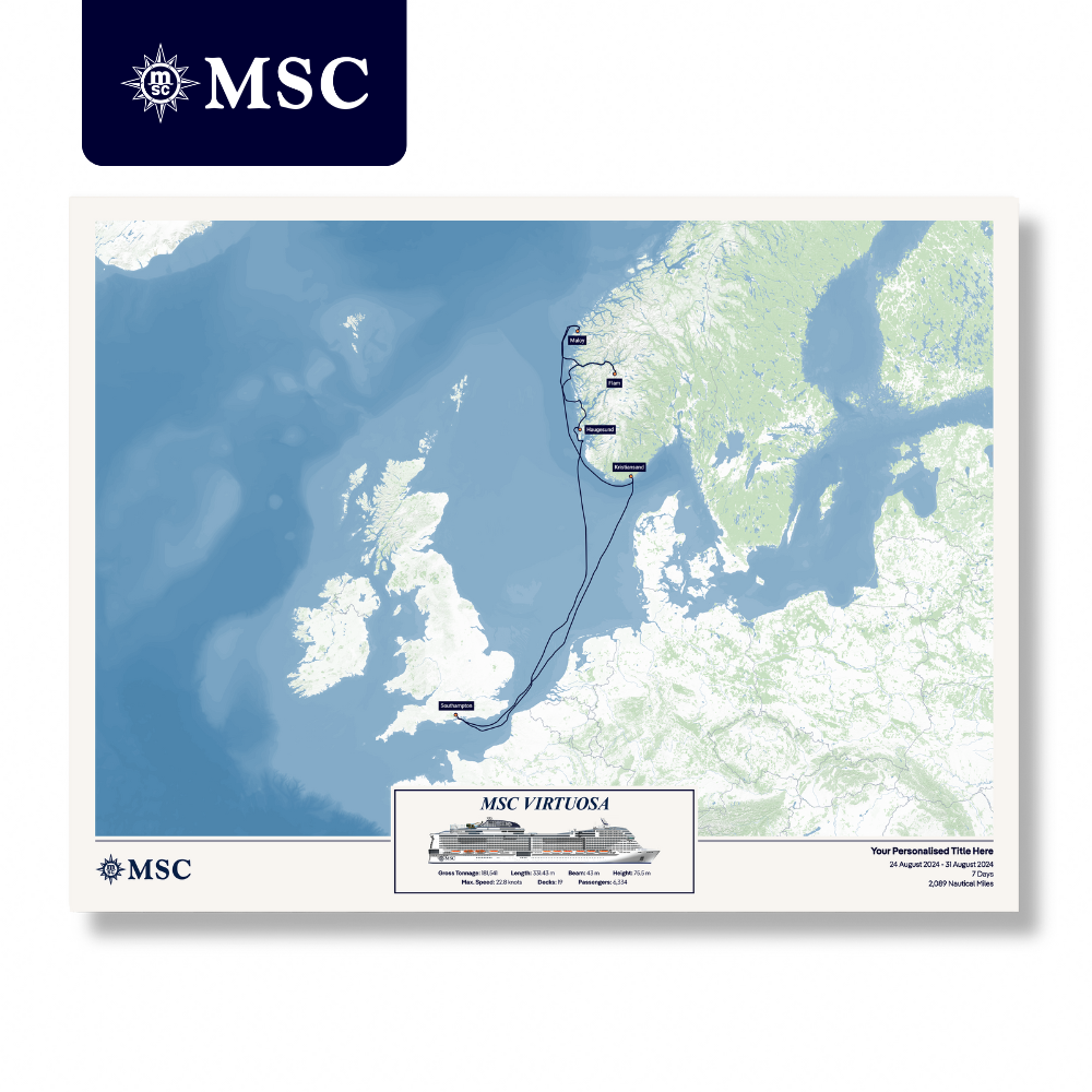 MSC Cruise Map