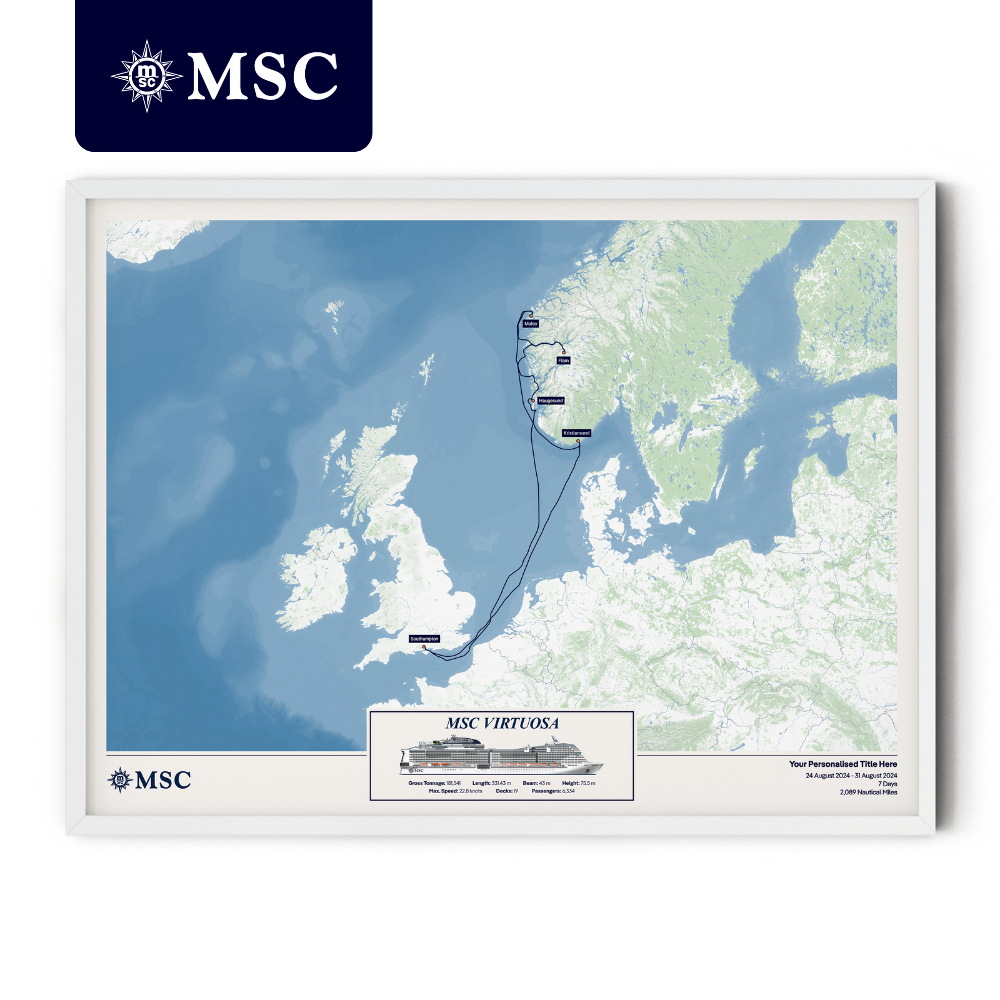 MSC Cruise Map