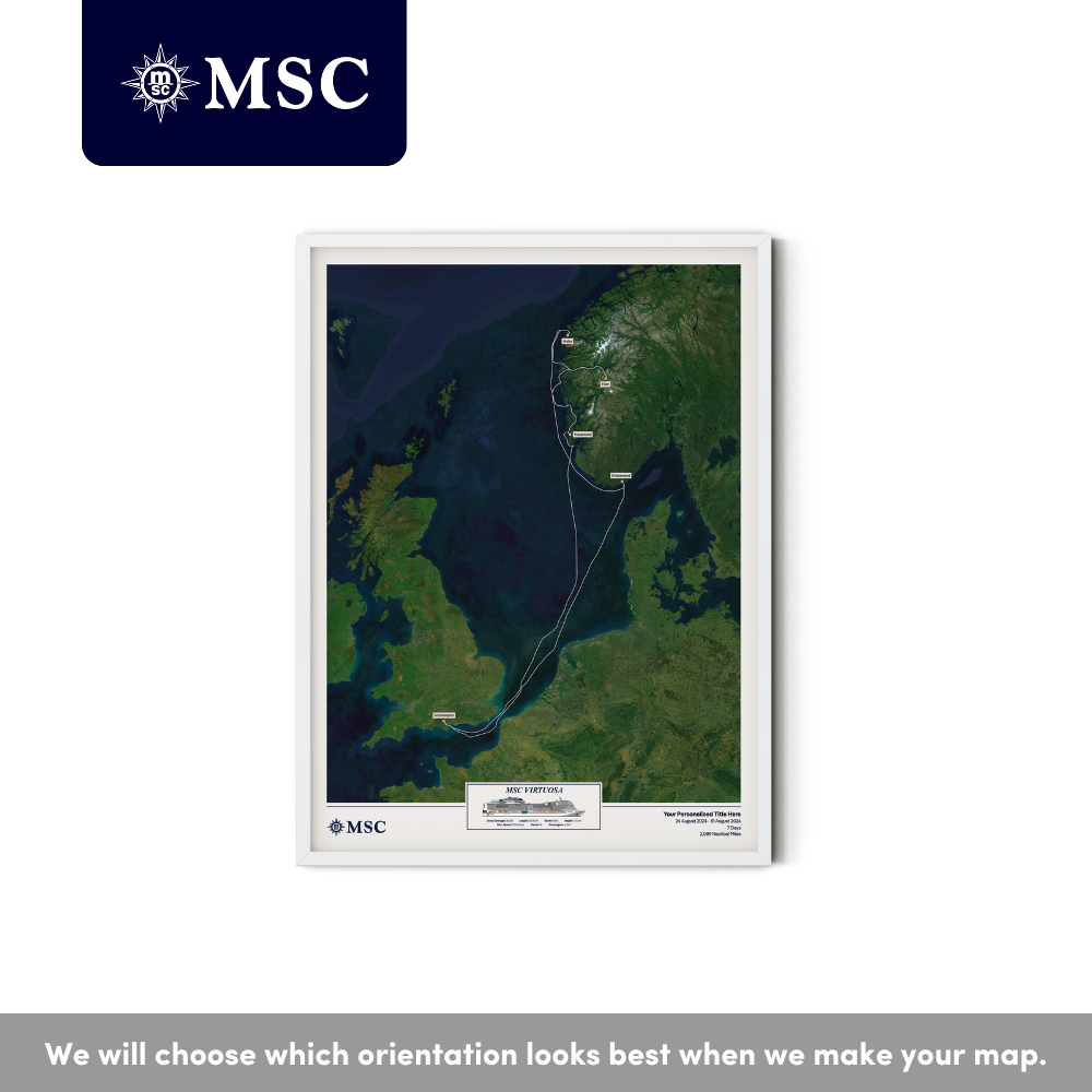 MSC Cruise Map - Satellite