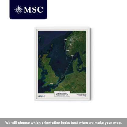 MSC Cruise Map - Satellite