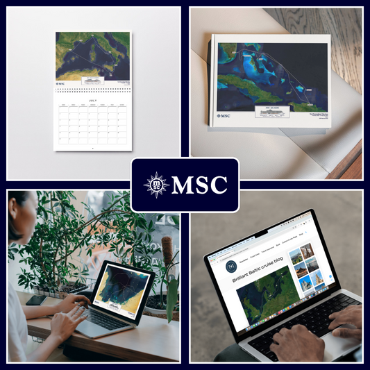 MSC Digital Cruise Map - Satellite
