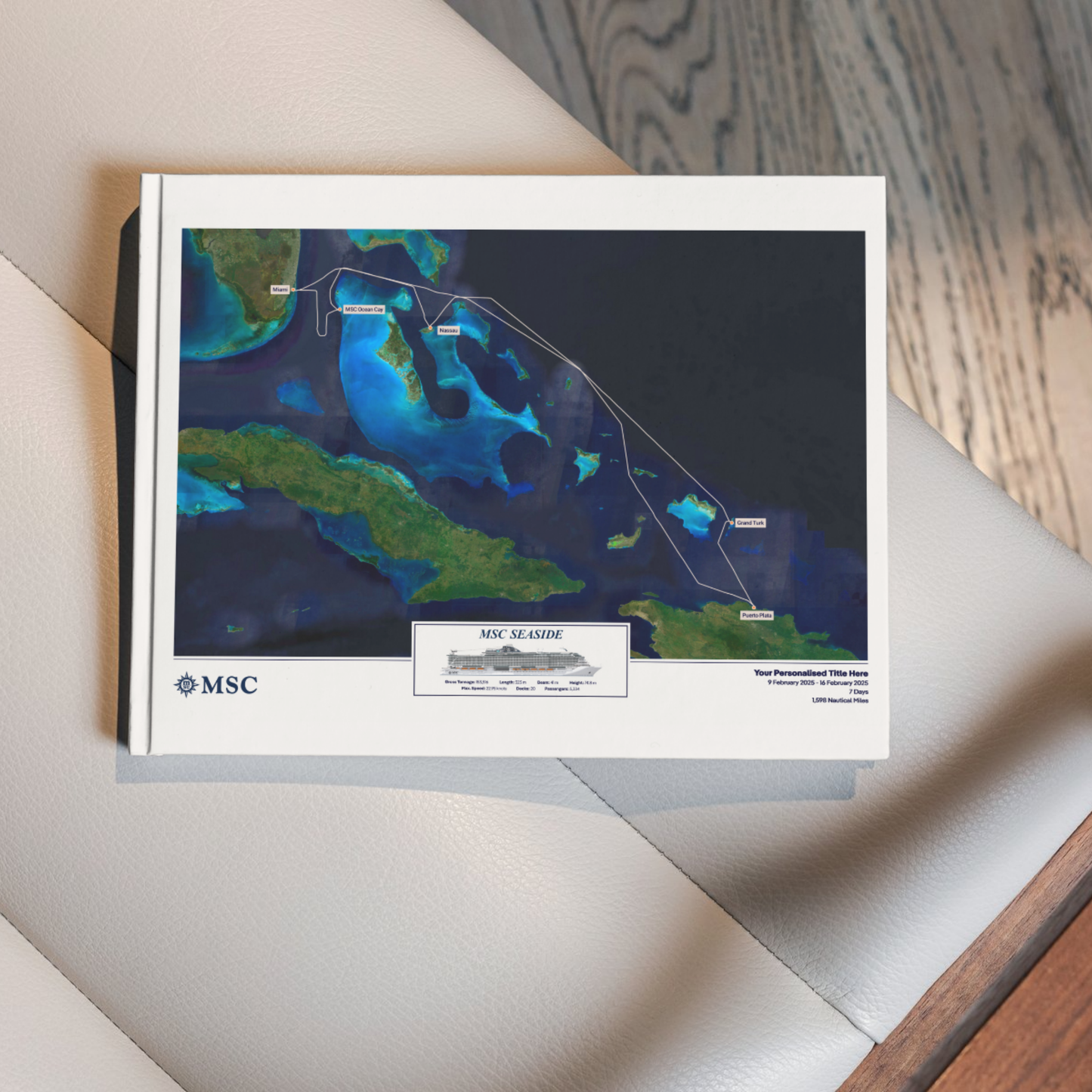 MSC Digital Cruise Map - Satellite