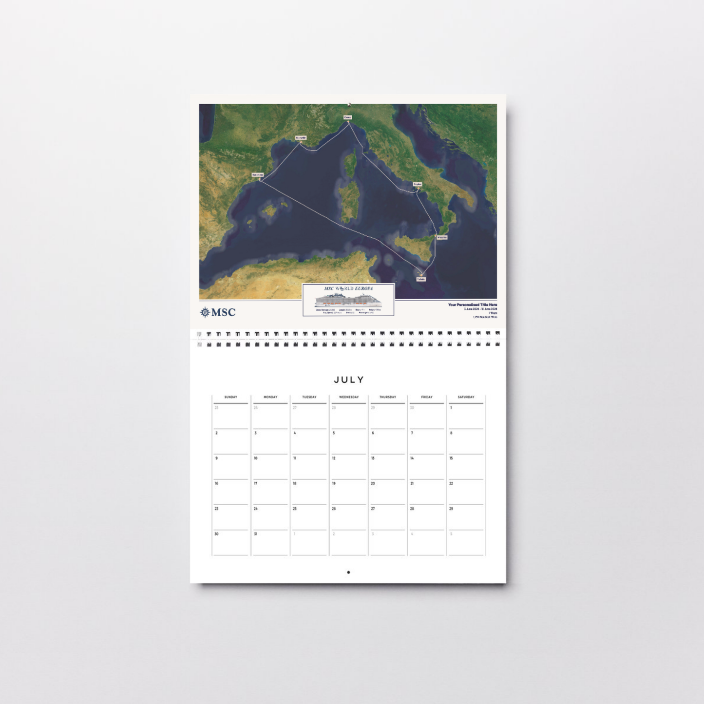 MSC Digital Cruise Map - Satellite