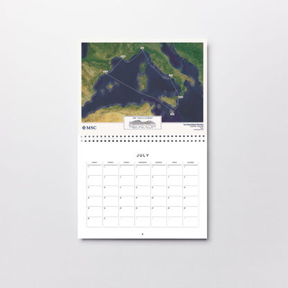 MSC Digital Cruise Map - Satellite