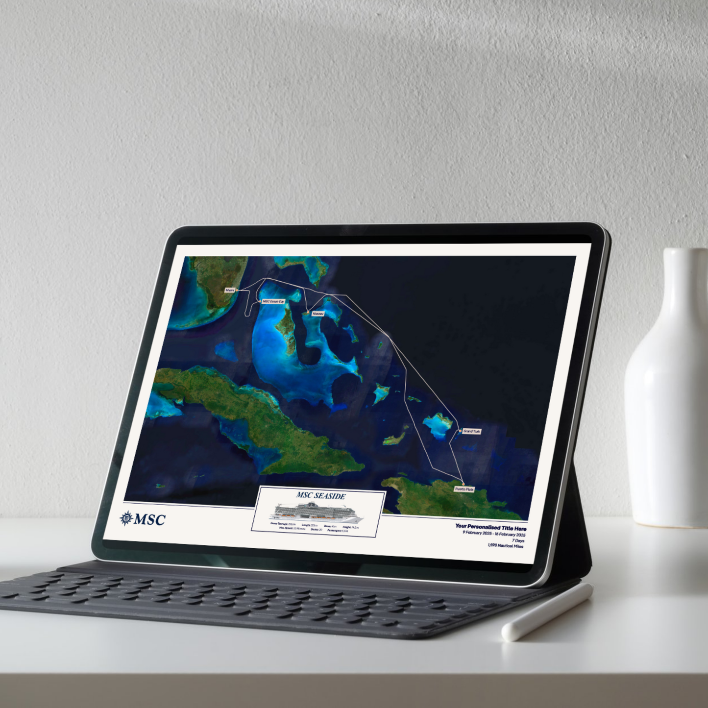 MSC Digital Cruise Map - Satellite