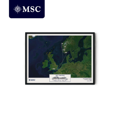 MSC Cruise Map - Satellite