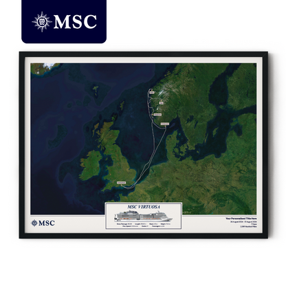 MSC Cruise Map - Satellite