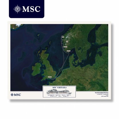 MSC Cruise Map - Satellite