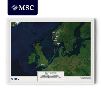 MSC Cruise Map - Satellite
