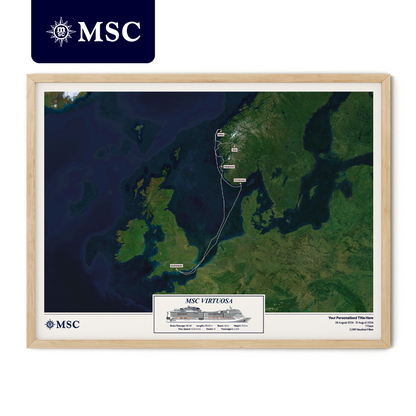 MSC Cruise Map - Satellite