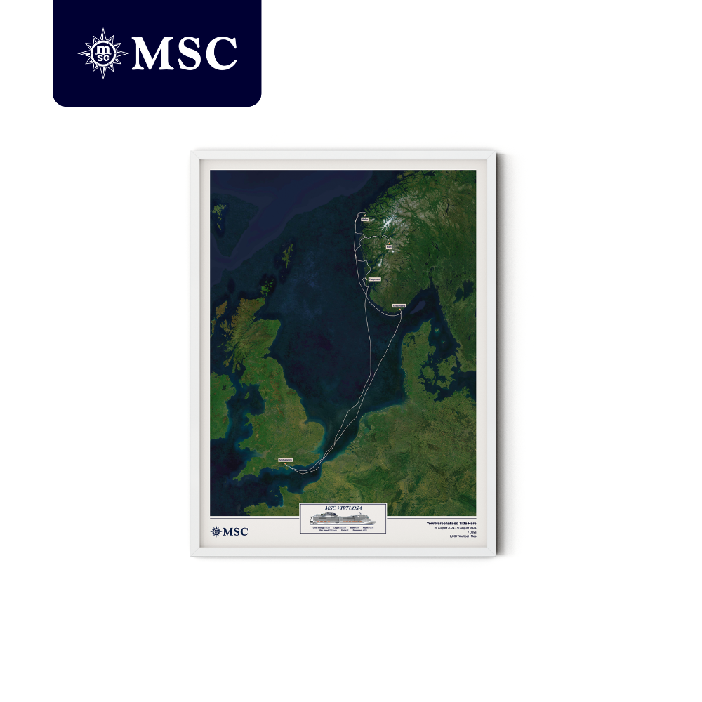 MSC Cruise Map - Satellite