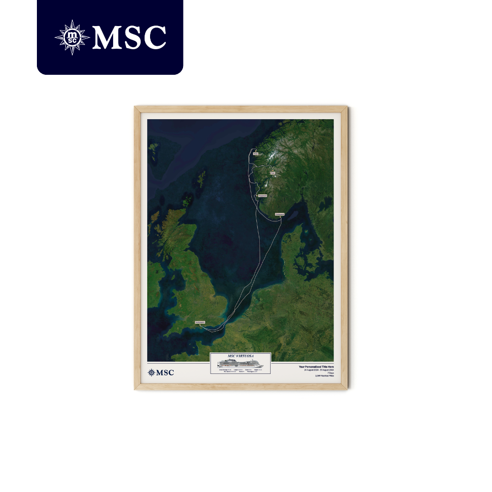 MSC Cruise Map - Satellite