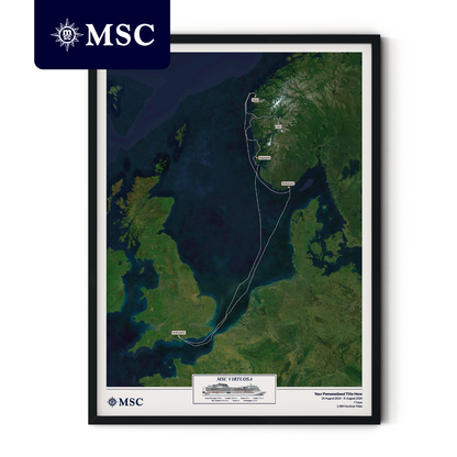 MSC Cruise Map - Satellite