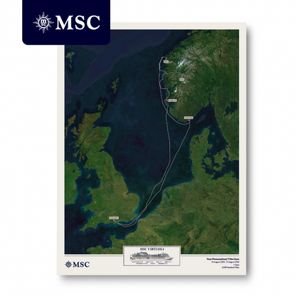 MSC Cruise Map - Satellite