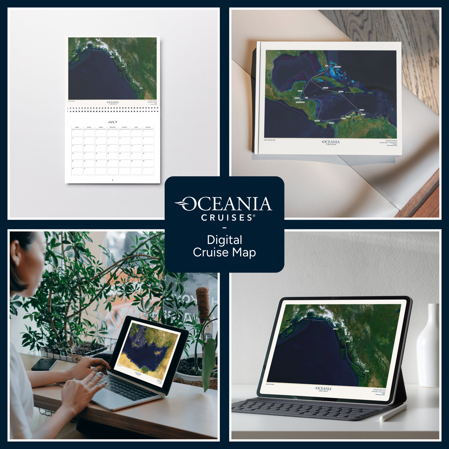 Oceania Cruises Digital Map - Satellite