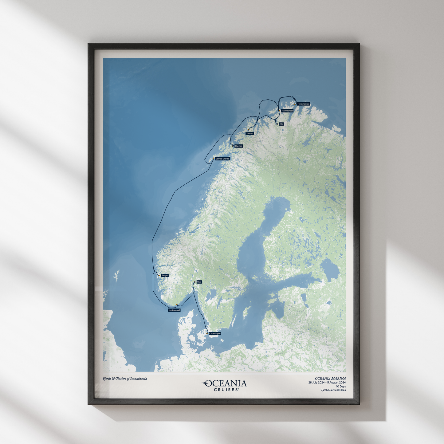 Oceania Cruises Map