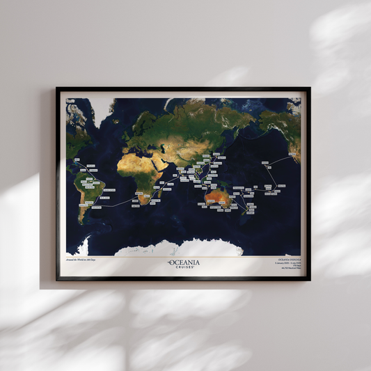 Oceania Cruises Map - Satellite