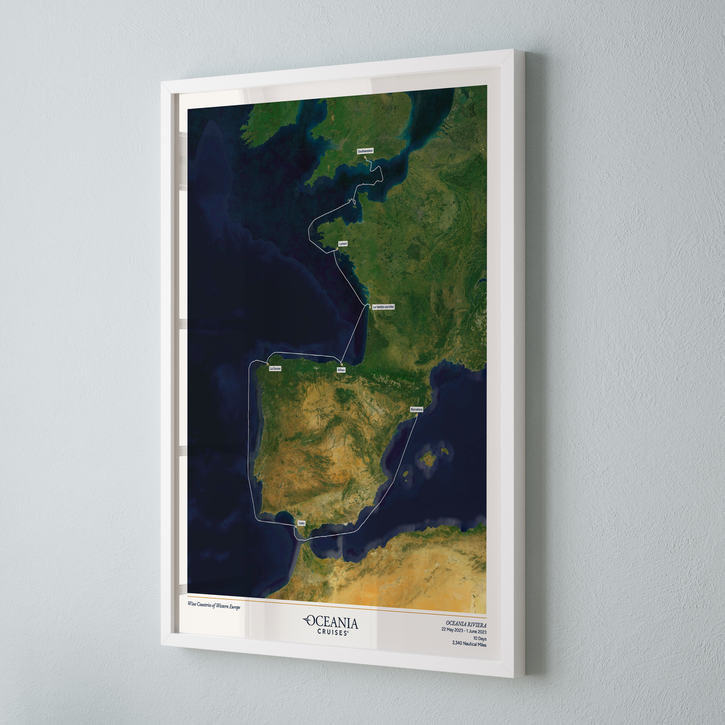 Oceania Cruises Map - Satellite