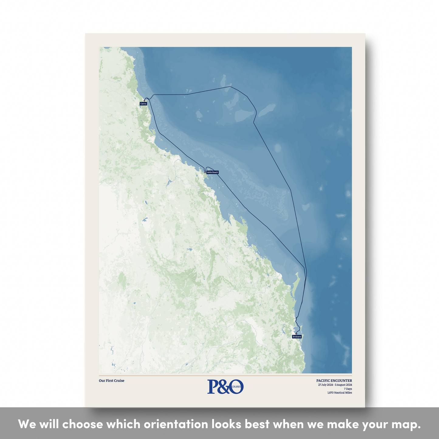 P&O Cruises Australia Map