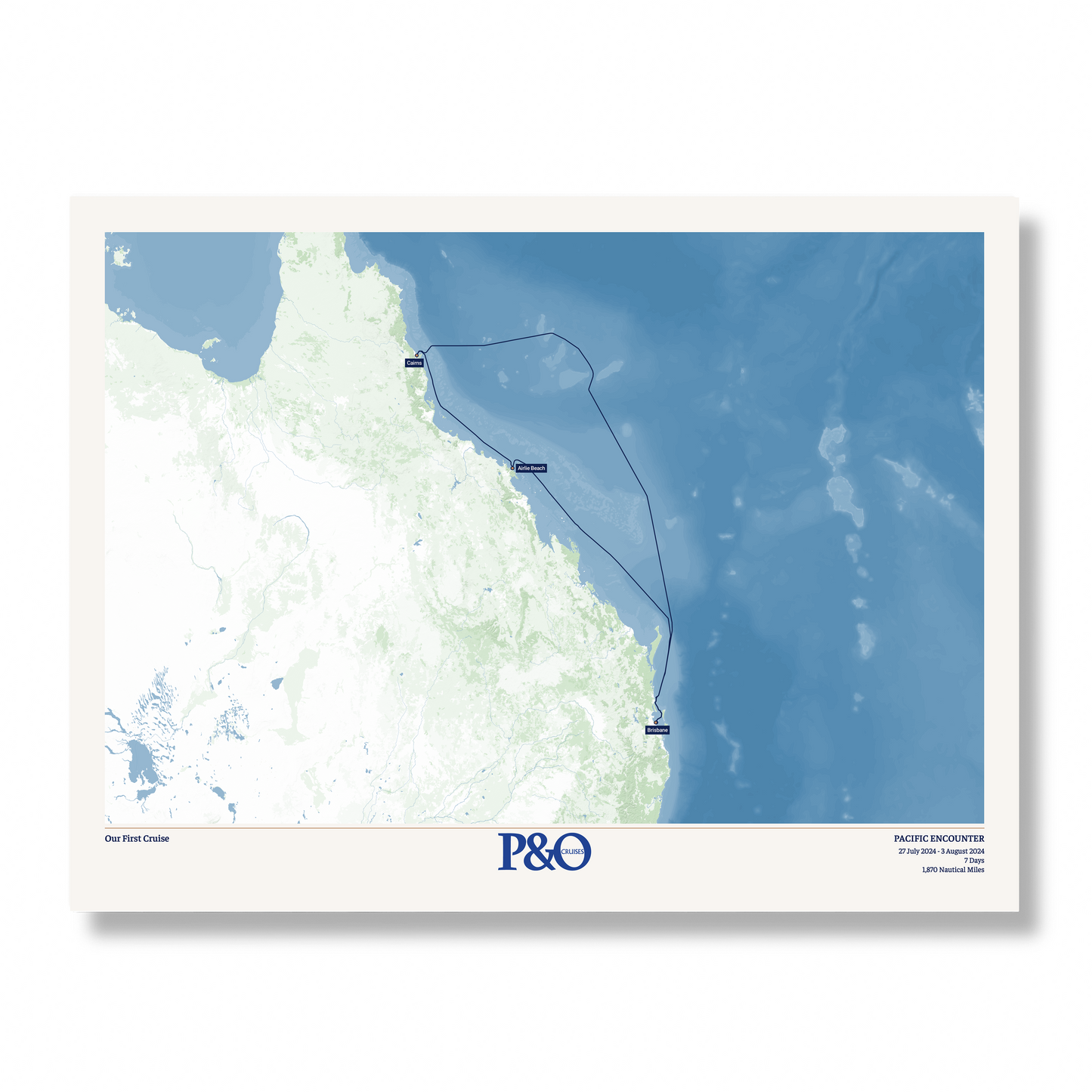 P&O Cruises Australia Map