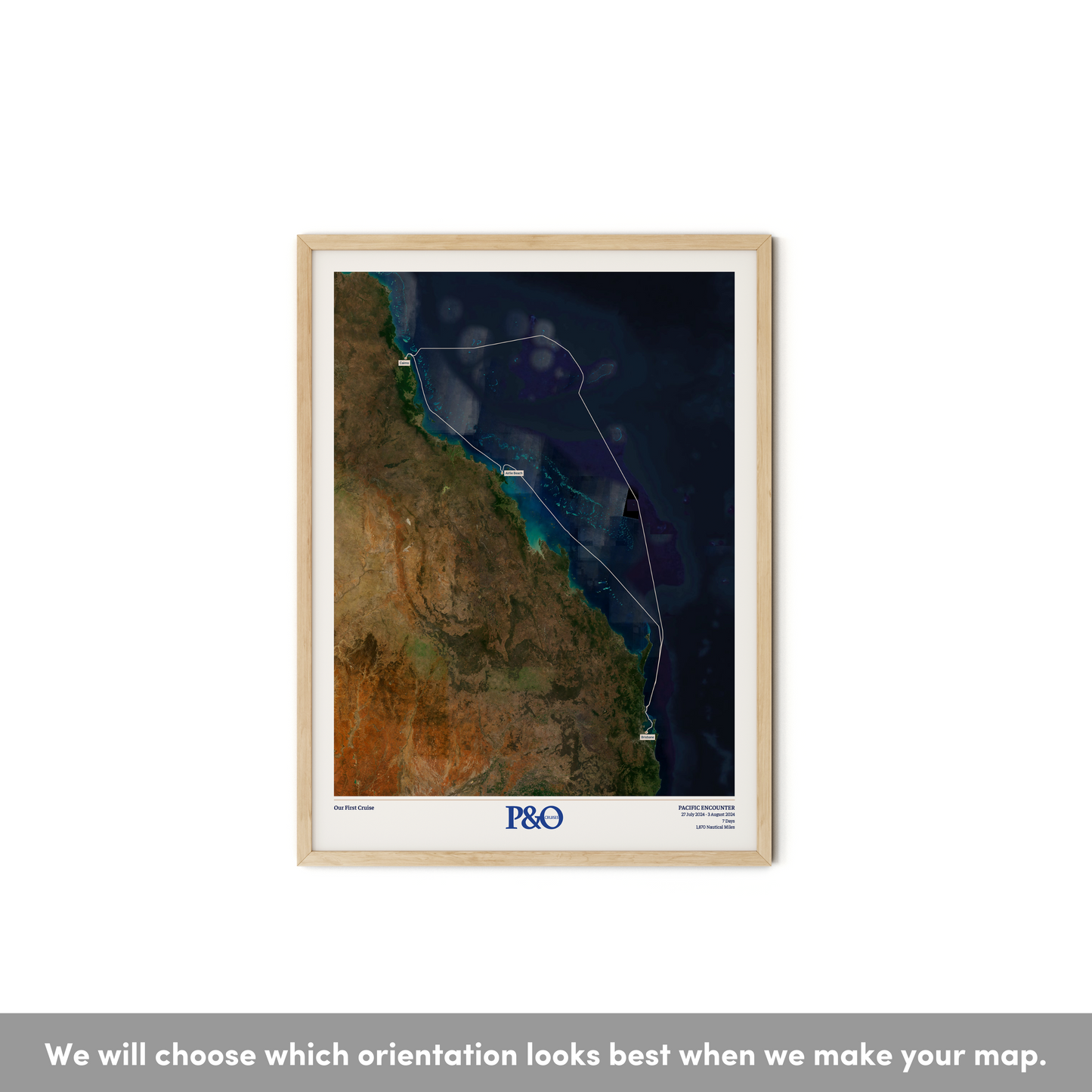 P&O Cruises Australia Map - Satellite