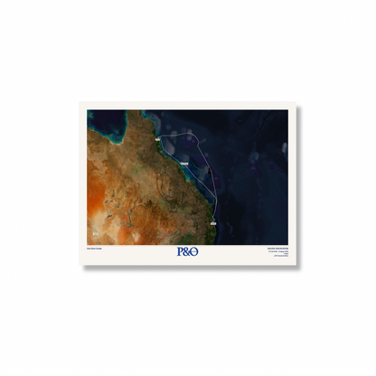 P&O Cruises Australia Map - Satellite