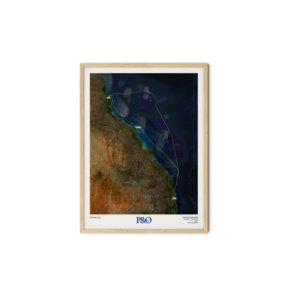 P&O Cruises Australia Map - Satellite