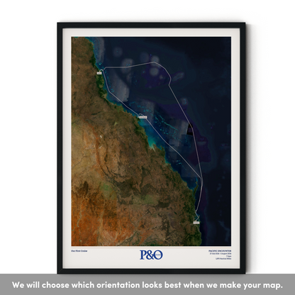 P&O Cruises Australia Map - Satellite