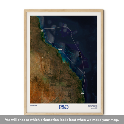 P&O Cruises Australia Map - Satellite