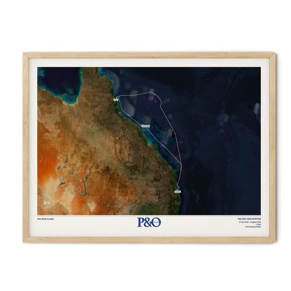 P&O Cruises Australia Map - Satellite