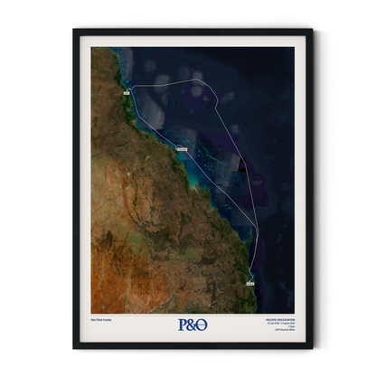 P&O Cruises Australia Map - Satellite